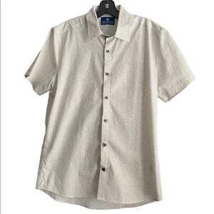 Ryan Seacrest Distinction Shirt Men M Casual Occasion Swirl Short Sleeves White